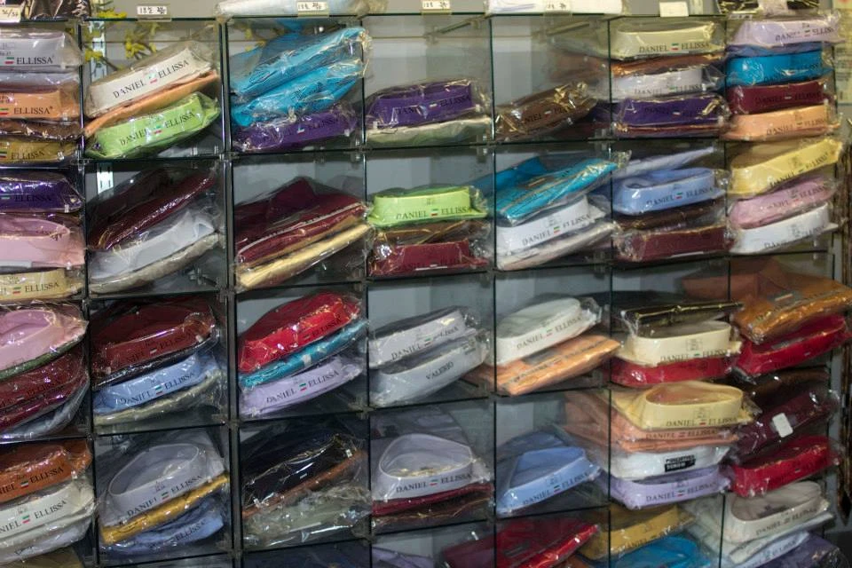 Daniel Ellissa dress shirts display showing full color range
